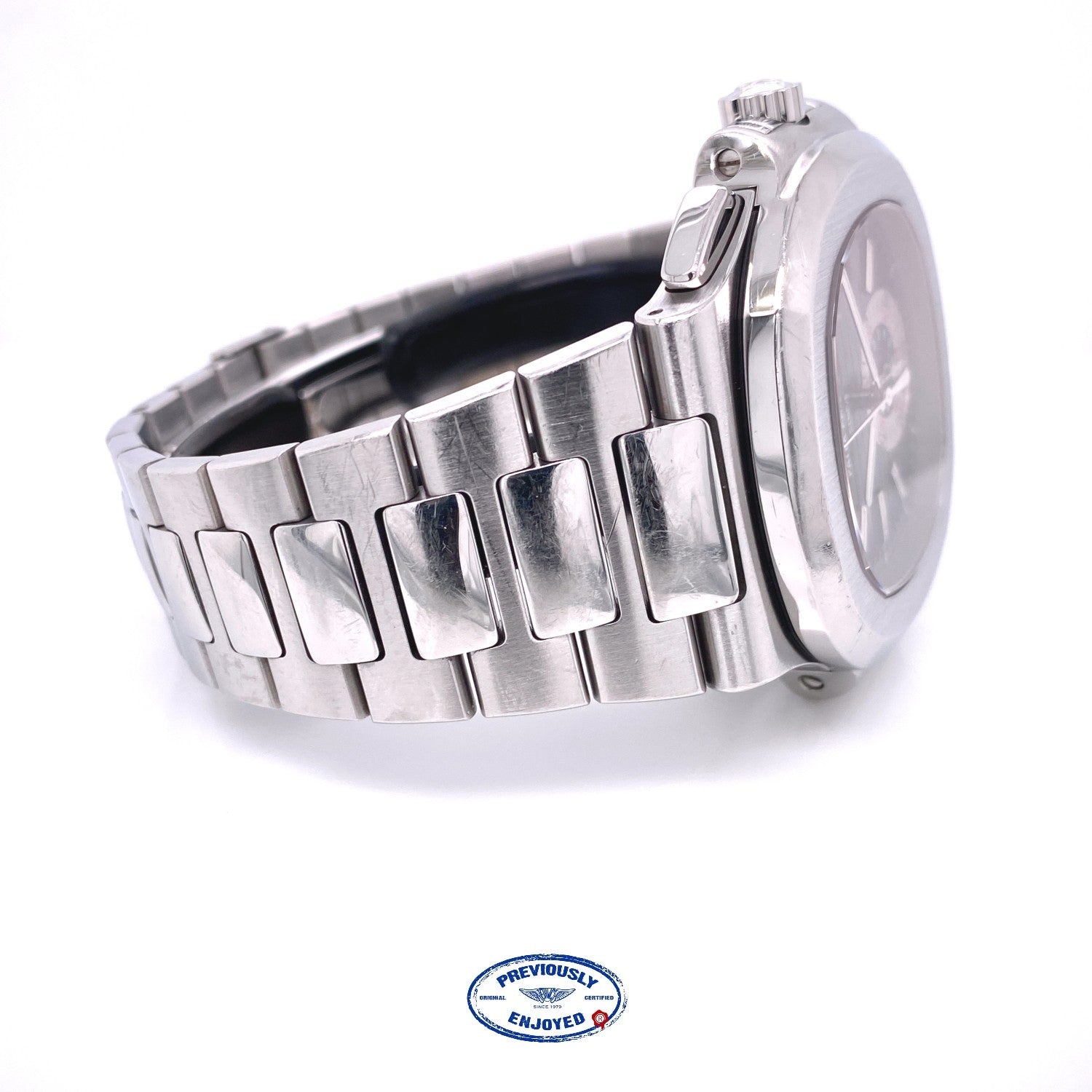 Patek Philippe Nautilus Chronograph Blue Dial Stainless Steel 5980/1A-001 C7434K - Beverly Hills Watch Company