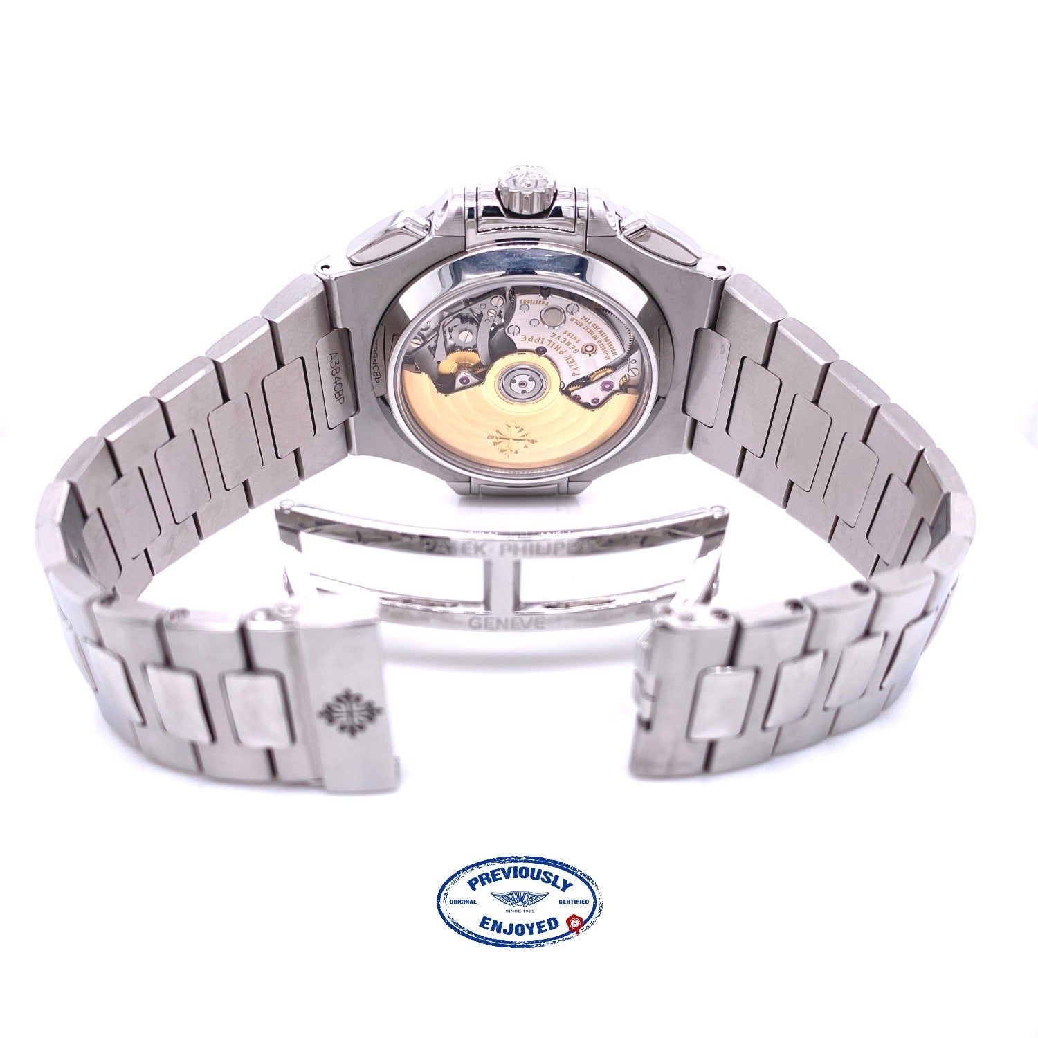 Patek Philippe Nautilus Chronograph Blue Dial Stainless Steel 5980/1A-001 C7434K - Beverly Hills Watch Company