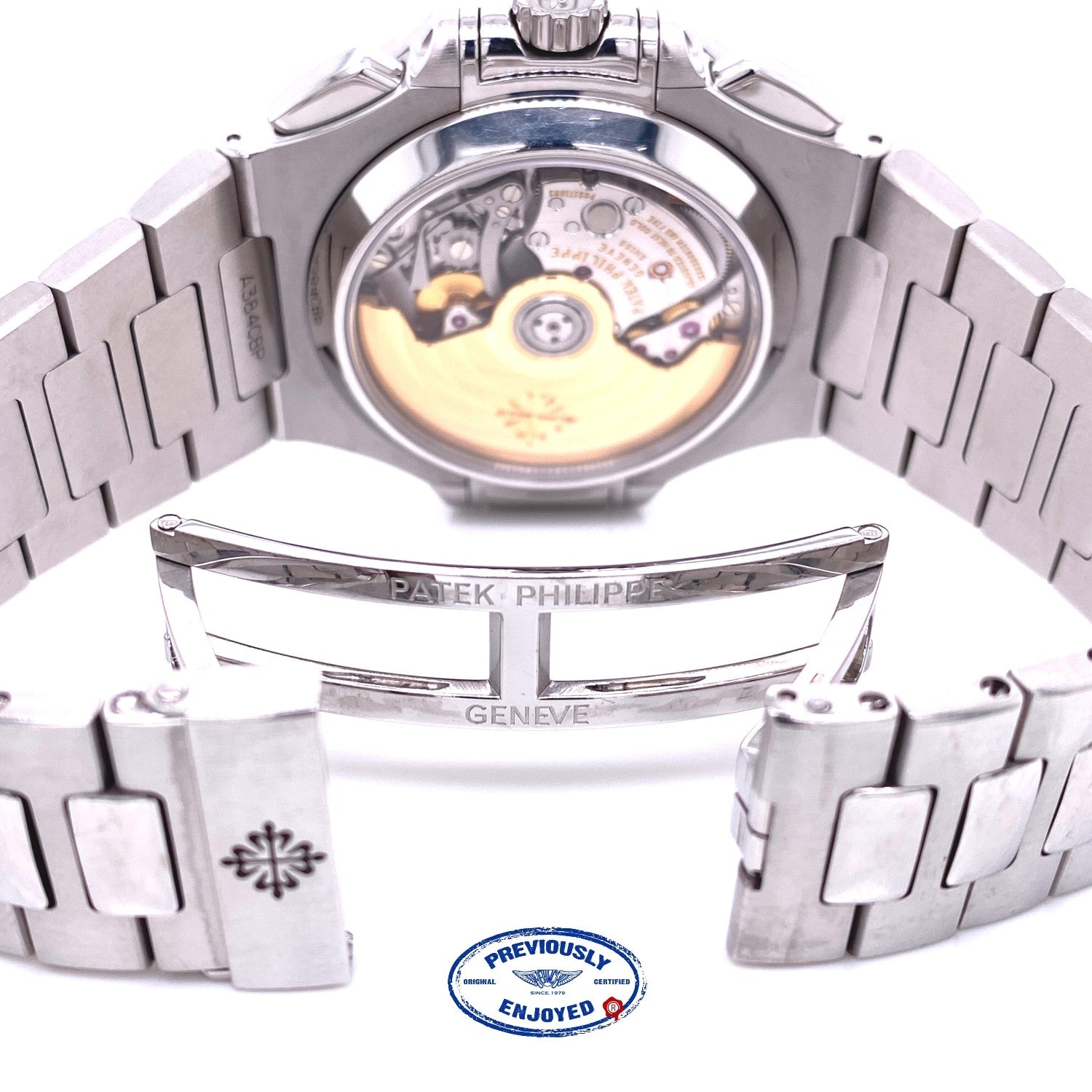 Patek Philippe Nautilus Chronograph Blue Dial Stainless Steel 5980/1A-001 C7434K - Beverly Hills Watch Company