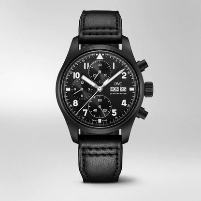IWC Pilot Chronograph Ceratanium Tribute To 3705 IW387905 - Beverly Hills Watch Company