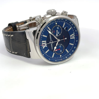 Ulysse Nardin Maxi Marine Chronograph 41mm Blue Dial 353-661-323 - Beverly Hills Watch Company