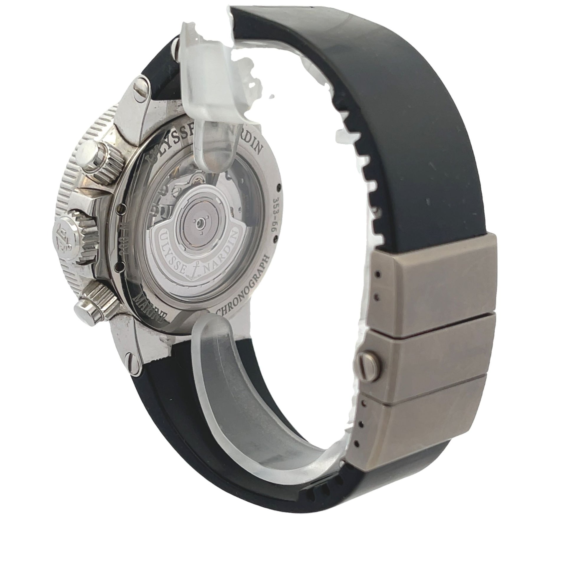 Ulysse Nardin Maxi Marine Chronograph 41mm Blue Dial 353-661-323 - Beverly Hills Watch Company