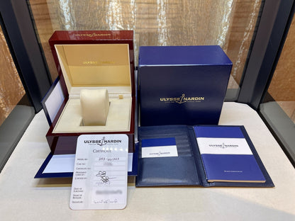 Ulysse Nardin Maxi Marine Chronograph 41mm Blue Dial 353-661-323 - Beverly Hills Watch Company