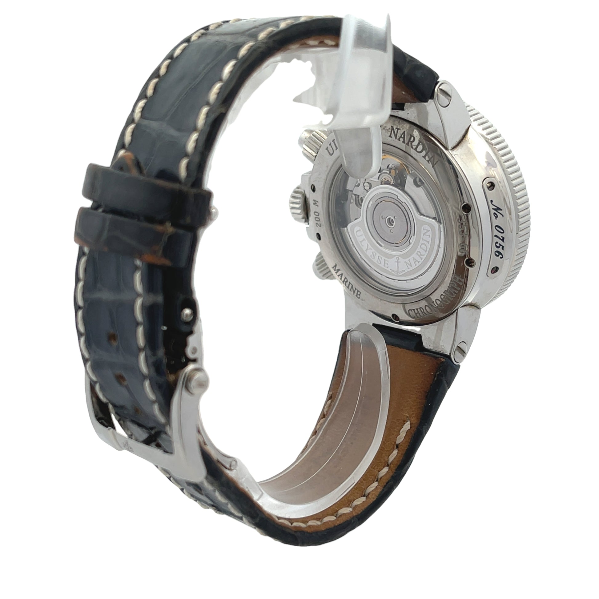 Ulysse Nardin Maxi Marine Chronograph 41mm Blue Dial 353-661-323 - Beverly Hills Watch Company