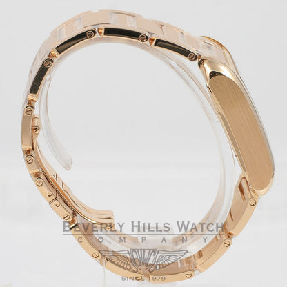 Cartier Tank Anglaise Medium 18K Rose Gold Bracelet Silver Roman Dial Automatic Watch W5310003 Beverly Hills Watch Company Watches