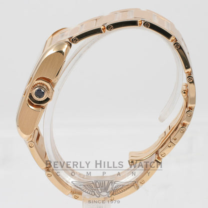 Cartier Tank Anglaise Medium 18K Rose Gold Bracelet Silver Roman Dial Automatic Watch W5310003 Beverly Hills Watch Company Watches