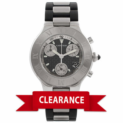 Cartier 21 Chronoscaph Watch W10125U2 UJQJXB - Beverly Hills Watch Company Watch Store