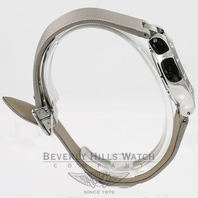 Cartier 21 Chronoscaph Ladies Stainless Steel Case Satin Strap Watch W1020012 Beverly Hills Watch Company Watches