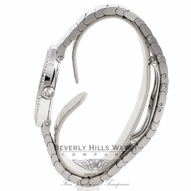 Cartier Baignoire 32MM Small Ladies 18k White Gold Diamond Bezel WB520006 S7WSX3 - Beverly Hills Watch Company Watch Store