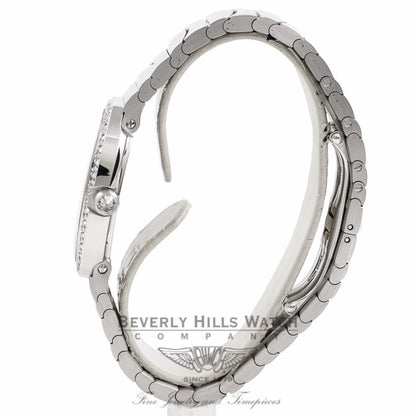 Cartier Baignoire 32MM Small Ladies 18k White Gold Diamond Bezel WB520006 S7WSX3 - Beverly Hills Watch Company Watch Store