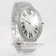 Cartier Baignoire Large 18K White Gold Bracelet Double Row Diamond Bezel Silver Diamond Bezel Watch WB520010 Beverly Hills Watch Company Watches