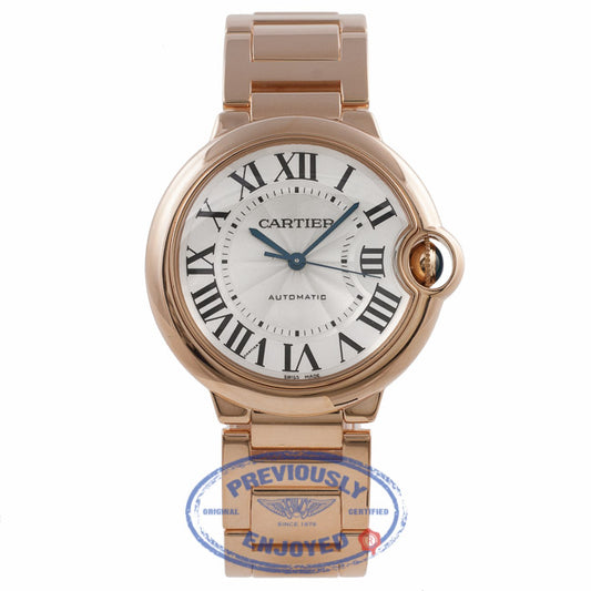 Cartier Ballon Bleu Medium 36mm Rose Gold W69004Z2 DPZR0F - Beverly Hills Watch Company Watch Store