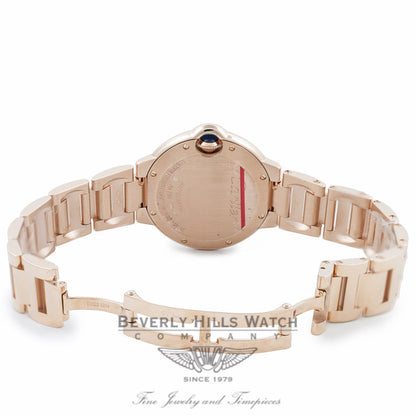 Cartier Ballon Bleu 33MM 18k Rose Gold Silver Dial W6920068 R5NZPA - Beverly Hills Watch Company Watch Store