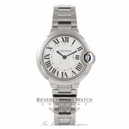 Cartier Ballon Bleu 33MM Stainless Steel Silver Dial W6920084 PHQU89 - Beverly Hills Watch Company