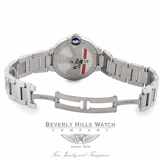 Cartier Ballon Bleu 33MM Stainless Steel Silver Dial W6920084 Z5HELR - Beverly Hills Watch Company Watch Store