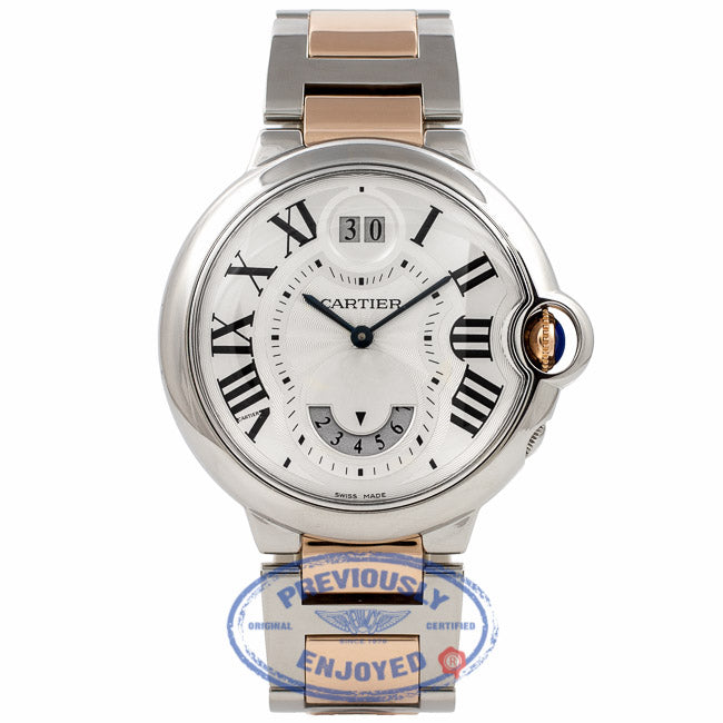 Cartier Ballon Bleu Dual Time Quartz Medium 18k Rose Gold Stainless Steel W6920027 SBMJEK - Beverly Hills Watch Company Watch Store
