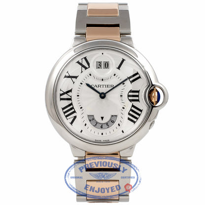 Cartier Ballon Bleu Dual Time Quartz Medium 18k Rose Gold Stainless Steel W6920027 SBMJEK - Beverly Hills Watch Company Watch Store
