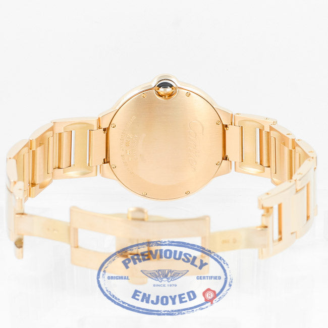 Cartier Ballon Bleu 42mm Large 18K Rose Gold Case/Bracelet Silver Arabic Dial Automatic Watch W69006Z2 Beverly Hills Watch Company Watches