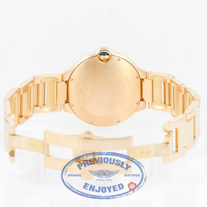 Cartier Ballon Bleu 42mm Large 18K Rose Gold Case/Bracelet Silver Arabic Dial Automatic Watch W69006Z2 Beverly Hills Watch Company Watches