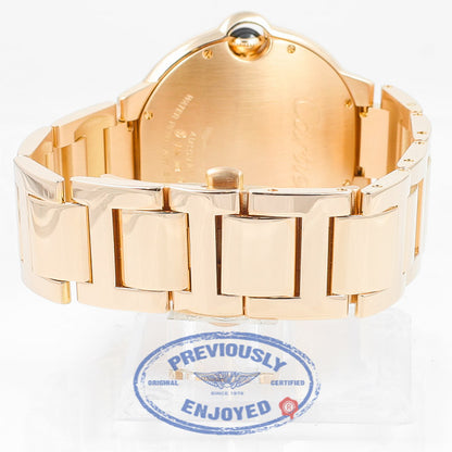 Cartier Ballon Bleu 42mm Large 18K Rose Gold Case/Bracelet Silver Arabic Dial Automatic Watch W69006Z2 Beverly Hills Watch Company Watches