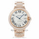 Cartier Ballon Bleu Large 18K Rose Gold Diamond Bezel Rose Gold Bracelet WE9008Z3 325GIE - Beverly Hills Watch Company Watch Store