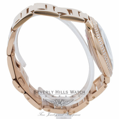 Cartier Ballon Bleu Large 18K Rose Gold Diamond Bezel Rose Gold Bracelet WE9008Z3 325GIE - Beverly Hills Watch Company Watch Store