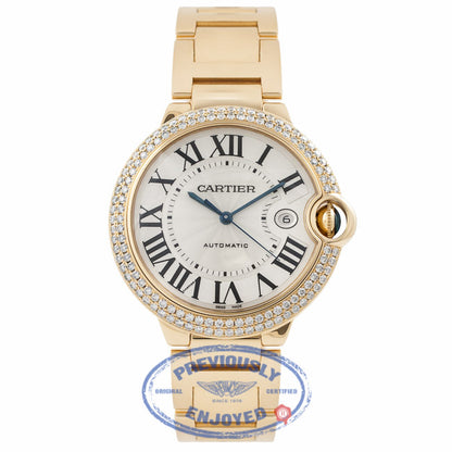 Cartier Ballon Bleu Large 18k Yellow Gold Diamond Bezel WE9007Z3 TTZT1C - Beverly Hills Watch Company Watch Store
