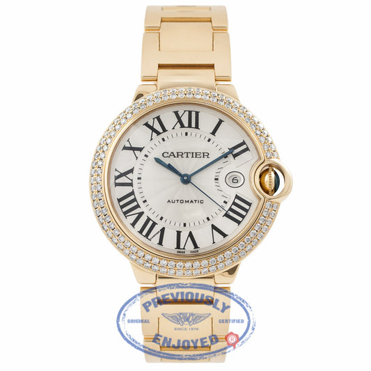 Cartier Ballon Bleu Large 18k Yellow Gold Diamond Bezel WE9007Z3 TTZT1C - Beverly Hills Watch Company Watch Store
