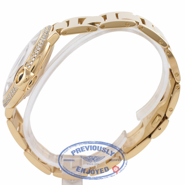 Cartier Ballon Bleu Large 18k Yellow Gold Diamond Bezel WE9007Z3 TTZT1C - Beverly Hills Watch Company Watch Store