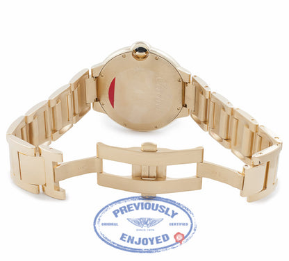 Cartier Ballon Bleu Large 18k Yellow Gold Diamond Bezel WE9007Z3 TTZT1C - Beverly Hills Watch Company Watch Store