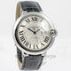 Cartier Ballon Bleu Large 42mm Stainless Steel Leather Strap Silver Roman Dial Automatic Watch W69016Z4 Beverly Hills Watch Company Watches