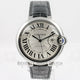 Cartier Ballon Bleu Large 42mm Stainless Steel Leather Strap Silver Roman Dial Automatic Watch W69016Z4 Beverly Hills Watch Company Watches