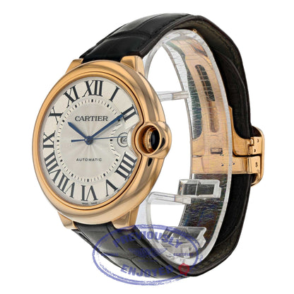 Cartier Ballon Bleu Large 42mm Rose Gold Silver Dial W6900651 9VWW09 - Beverly Hills Watch Company