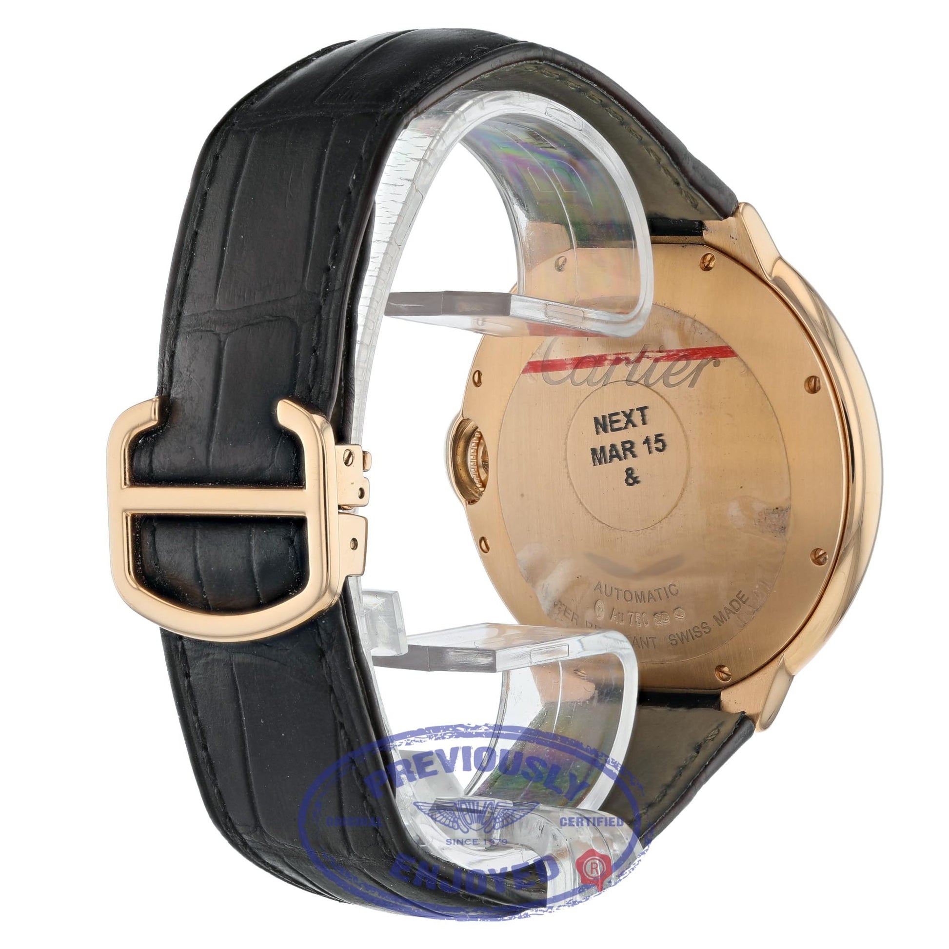 Cartier Ballon Bleu Large 42mm Rose Gold Silver Dial W6900651 9VWW09 - Beverly Hills Watch Company