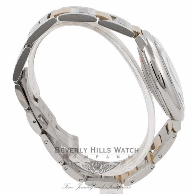 Cartier Ballon Bleu Large 18k Yellow Gold Stainless Steel Silver Dial W69009Z3 RWTRDL - Beverly Hills Watch Company