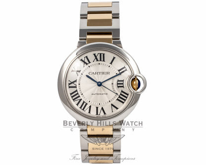 Cartier Ballon Bleu Medium 36mm Yellow Gold Stainless Steel Automatic W6920047 WDK116 - Beverly Hills Watch Company Watch Store