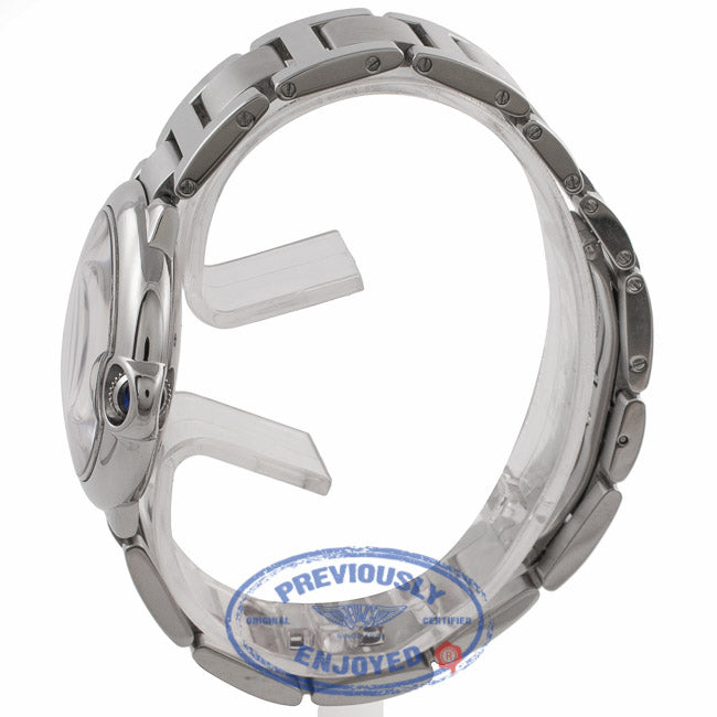 Cartier Ballon Bleu Medium 36MM Stainless Steel Silver Dial Automatic W6920046 TXPHKZ - Beverly Hills Watch Store