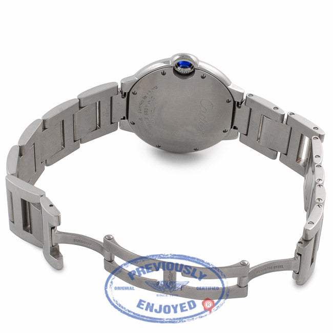 Cartier Ballon Bleu Medium 36MM Stainless Steel Silver Dial Automatic W6920046 TXPHKZ - Beverly Hills Watch Store