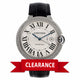 Cartier Ballon Bleu 18K White Gold Case Diamond Bezel Alligator Strap Silver Roman Dial Watch WE00951 Beverly Hills Watch Company Watches