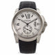 Cartier Calibre De Cartier 42MM Stainless Steel Black Alligator Strap W7100037 D55S75 - Beverly Hills Watch Company Watch Store