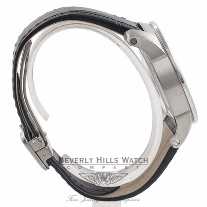 Cartier Calibre De Cartier 42MM Stainless Steel Black Alligator Strap W7100037 D55S75 - Beverly Hills Watch Company Watch Store