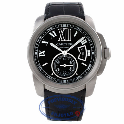 Cartier Calibre De Cartier 42MM Automatic Stainless Steel Black Dial W7100014 U0YQJ7 - Beverly Hills Watch Company Watch Store