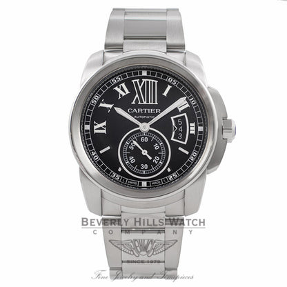 Cartier Calibre 42MM Automatic Steel Watch Black Dial Watch W7100016 ISYZ4W - Beverly Hills Watch Company Watch Store