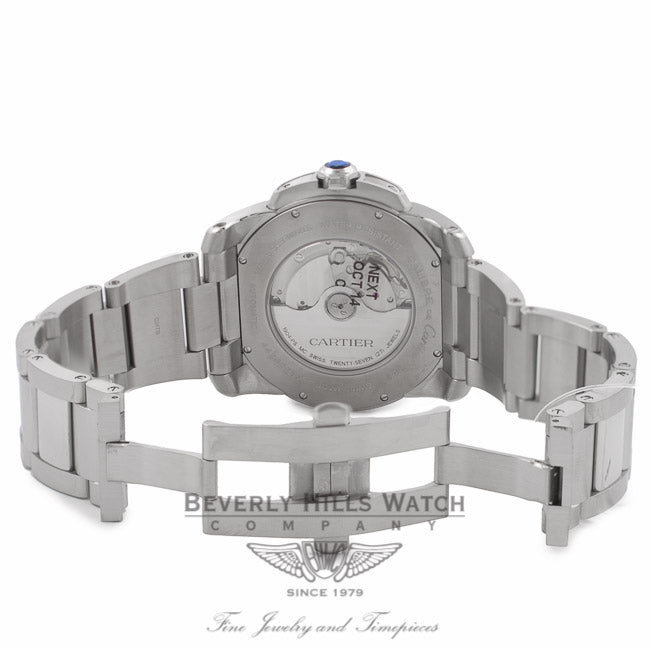Cartier Calibre 42MM Automatic Steel Watch Black Dial Watch W7100016 ISYZ4W - Beverly Hills Watch Company Watch Store