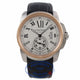 Cartier Calibre 42MM 18k Rose Gold Stainless Steel silver Dial W7100039 U6V4N9 - Beverly Hills Watch Company Watch Store