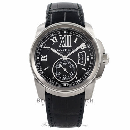 Cartier Calibre De Cartier 42MM Automatic Stainless Steel Black Dial W7100041 LHBWEE - Beverly Hills Watch Company Watch Store