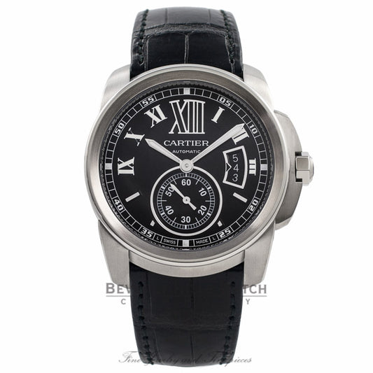 Cartier Calibre De Cartier 42MM Automatic Stainless Steel Black Dial W7100041 LHBWEE - Beverly Hills Watch Company Watch Store