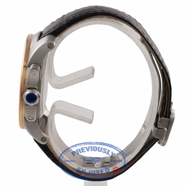 Cartier Calibre 42MM 18k Rose Gold Stainless Steel Chocolate Dial W7100051 090717 - Beverly Hills Watch Company Watch Store