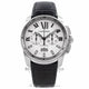 Cartier Calibre De Cartier Chronograph 42MM Stainless Steel Silver Dial Black Alligator Strap W7100046 RGSXNJ - Beverly Hills Watch Company Watch Store