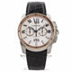 Cartier Calibre De Cartier Chronograph 42MM Stainless Steel 18k Rose Gold Bezel Silver Dial Brown Alligator Strap W7100043 5FYTV3 - Beverly Hills Watch Company